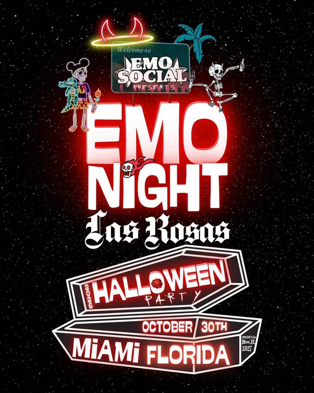 Emo Night at Las Rosas flyer
