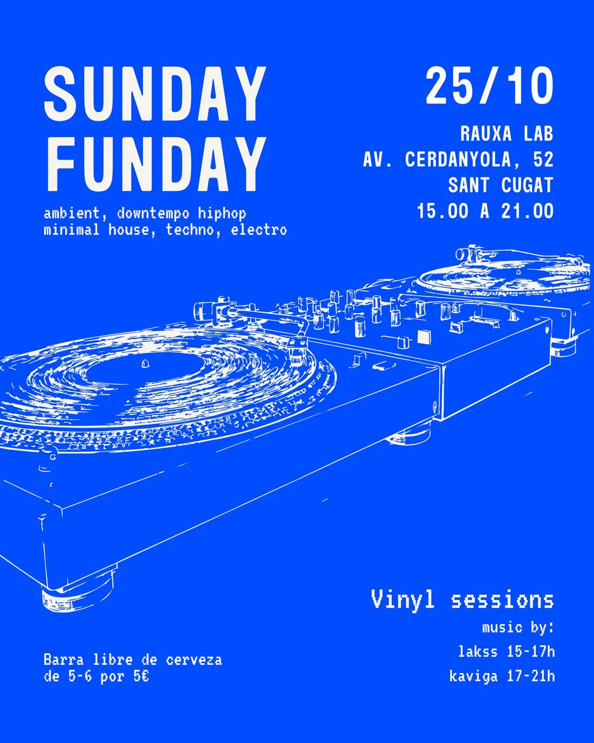 Sunday Funday Vinyl Session at Rauxa Lab flyer