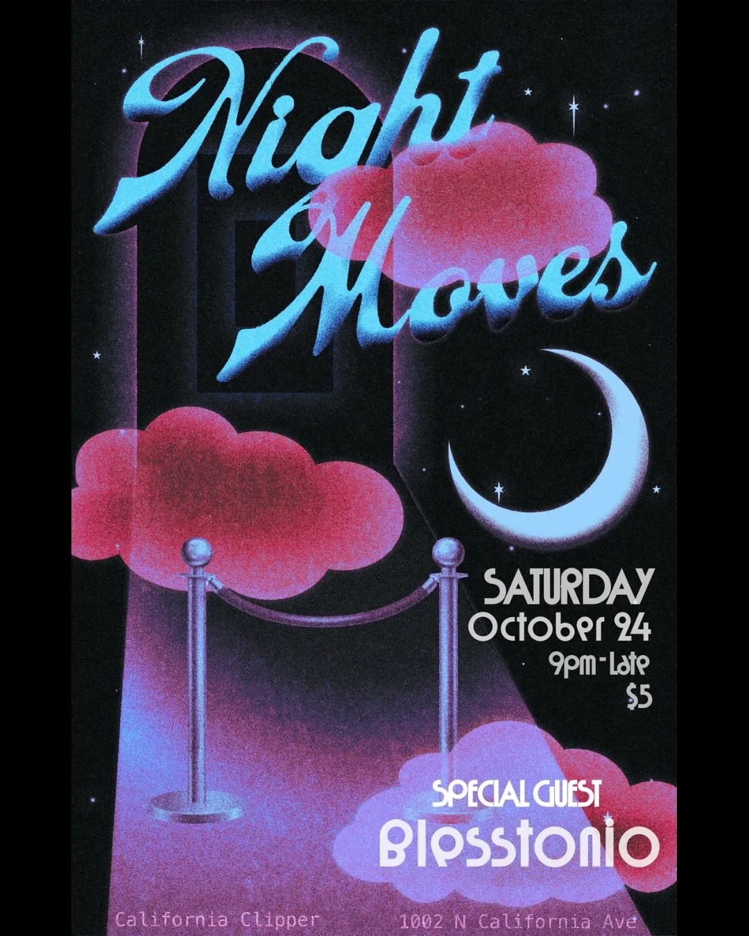 Night Moves at The California Clipper flyer