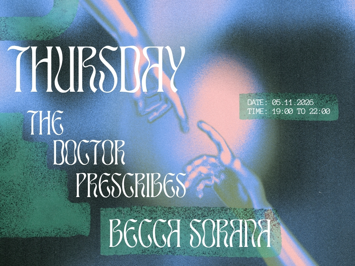 Thursday's Prescription - BECCA SORANA at Dr. Dou Social Club flyer