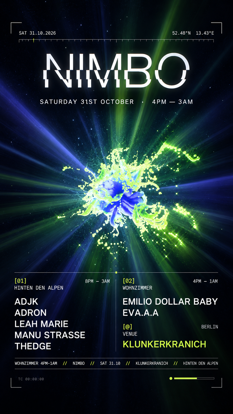 Nimbo Berlin / Halloween Edition at Klunkerkranich flyer