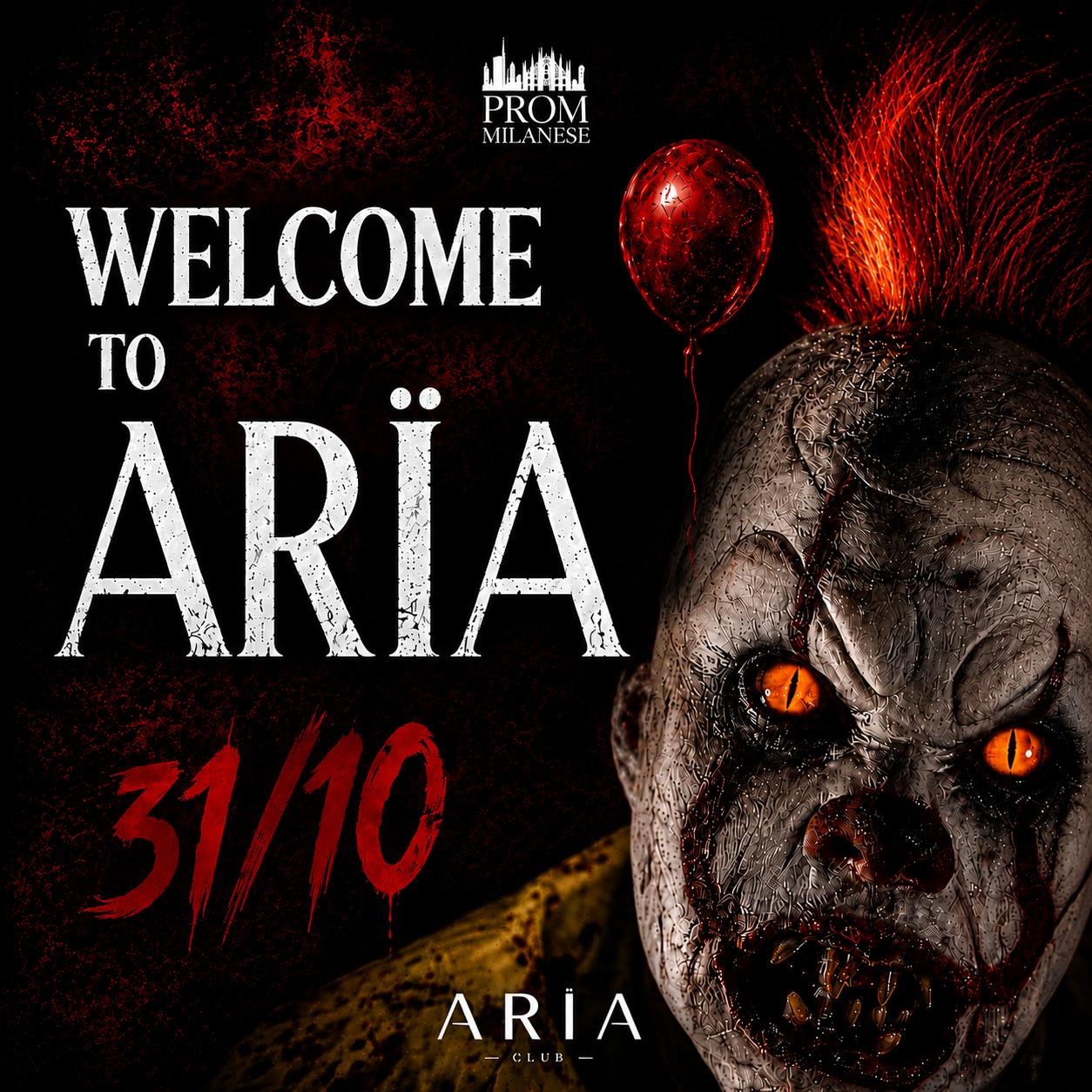 Halloween Party at Aria Club Milano flyer