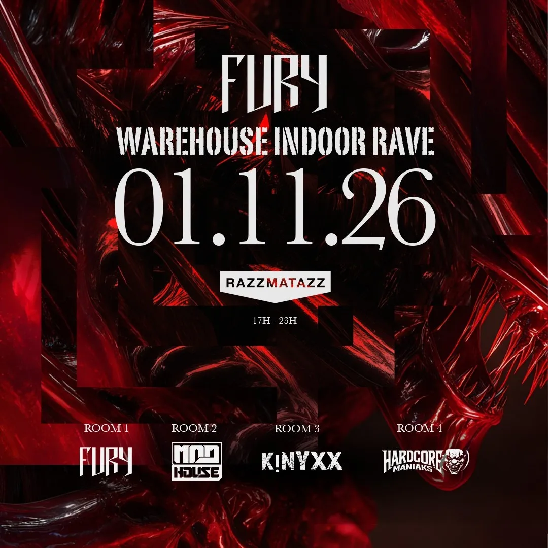 Fury Festival pres. Halloween Warehouse Indoor Rave at Razzmatazz flyer