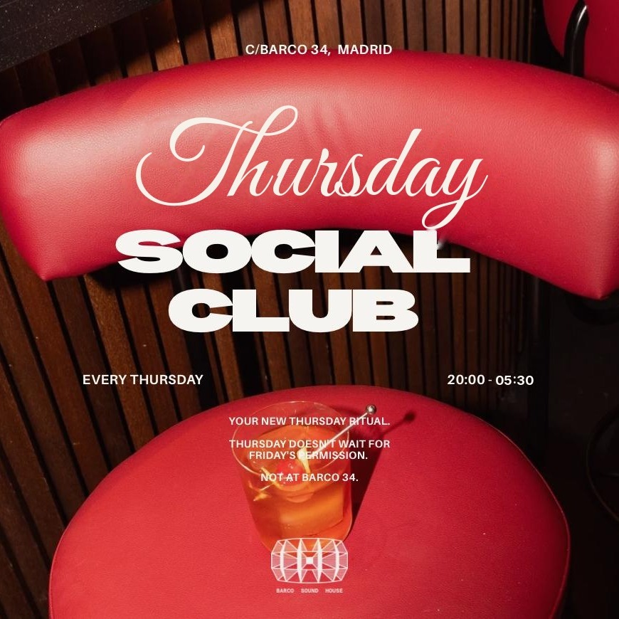 THURSDAY SOCIAL CLUB at Barco flyer