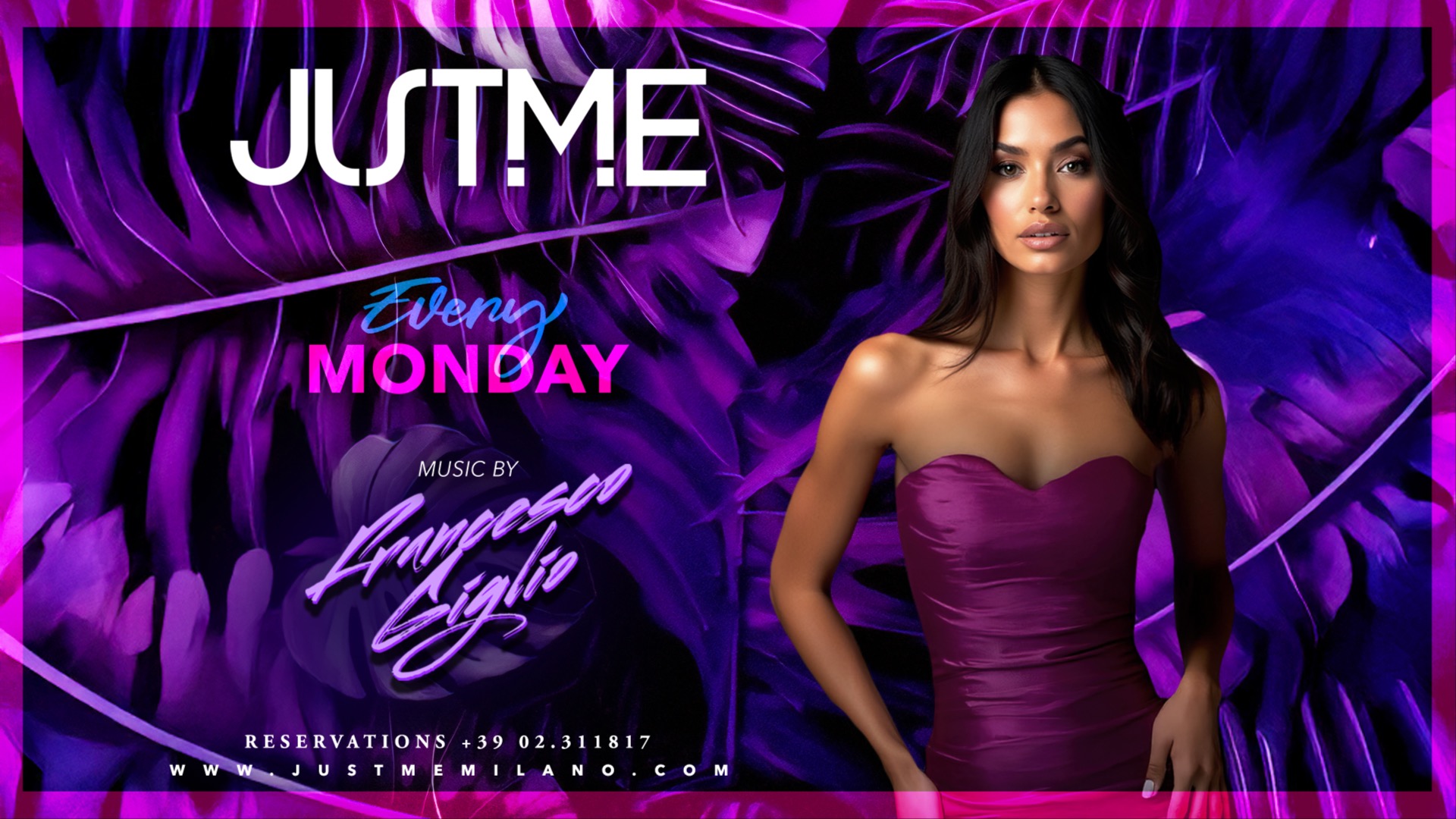 Monday Night at Justme Milano - Restaurant & Club flyer